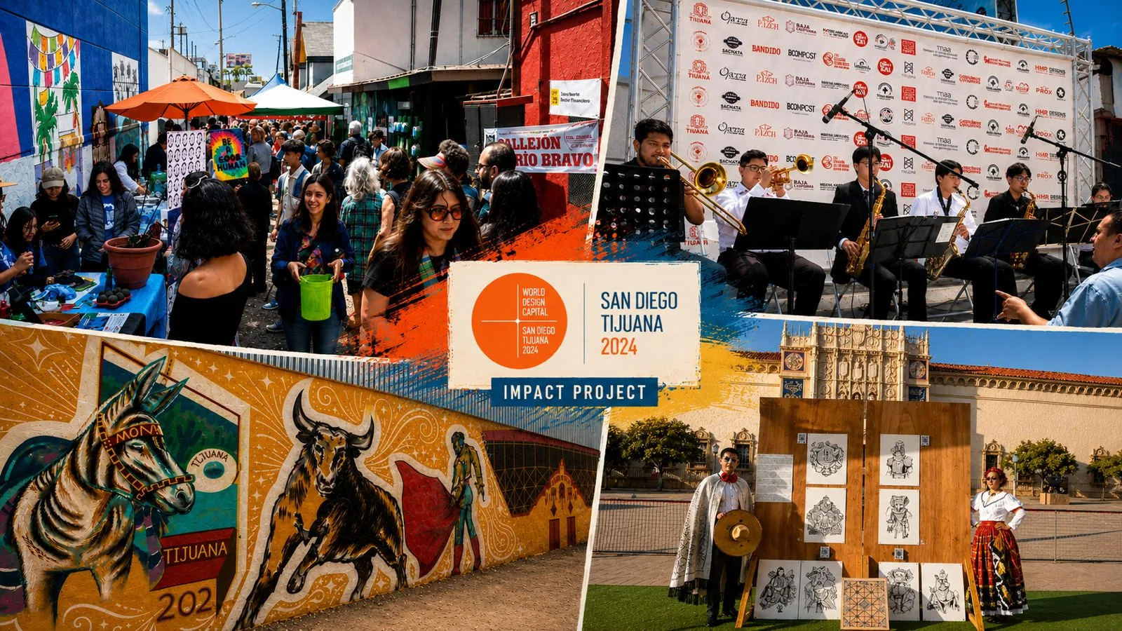 Collage visual del Callej&oacute;n Cultural R&iacute;o Bravo